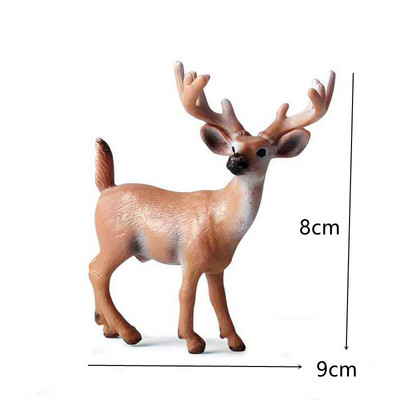 Dječji ukrasi za rođendansku tortu Divlje šumske životinje Vjeverica Zec Jelen Model Ukrasi Čestitka Dječja jednogodišnja zabava