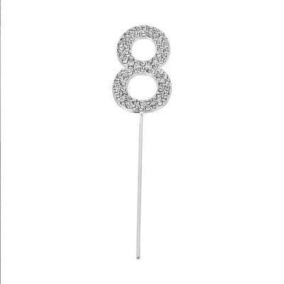 Nové ozdoby na tortu s kamienkami, číslami, dvojitým radom, vŕtanými arabskými číslicami 10, 18, 20, 21, 25, 50, 60, 70, vložkami na narodeninovú tortu, DIY dekorácie