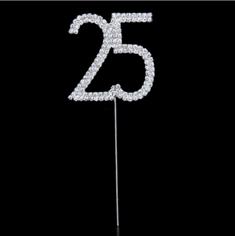 Nové ozdoby na tortu s kamienkami, číslami, dvojitým radom, vŕtanými arabskými číslicami 10, 18, 20, 21, 25, 50, 60, 70, vložkami na narodeninovú tortu, DIY dekorácie