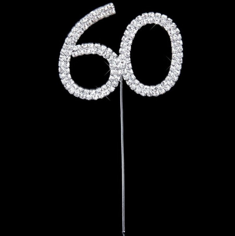 Nové ozdoby na tortu s kamienkami, číslami, dvojitým radom, vŕtanými arabskými číslicami 10, 18, 20, 21, 25, 50, 60, 70, vložkami na narodeninovú tortu, DIY dekorácie