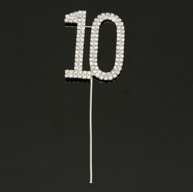 Nové ozdoby na tortu s kamienkami, číslami, dvojitým radom, vŕtanými arabskými číslicami 10, 18, 20, 21, 25, 50, 60, 70, vložkami na narodeninovú tortu, DIY dekorácie