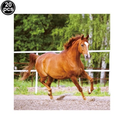 Mini figurine de cai pentru petrecerea de aniversare a calului, decorare pentru tort, gard de corral, jucărie de curse, decor tort pentru cai, cowboy, cowgril, consumabile pentru ziua de naștere