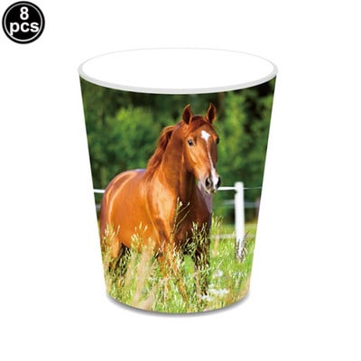 Mini figurine de cai pentru petrecerea de aniversare a calului, decorare pentru tort, gard de corral, jucărie de curse, decor tort pentru cai, cowboy, cowgril, consumabile pentru ziua de naștere