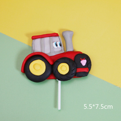 Dekoracija torte s farmskim životinjama Tema farme Prekrivač rođendanske torte Svinja Piletina Traktor Krava Figura Prekrivač torte za Baby Show Seoska zabava