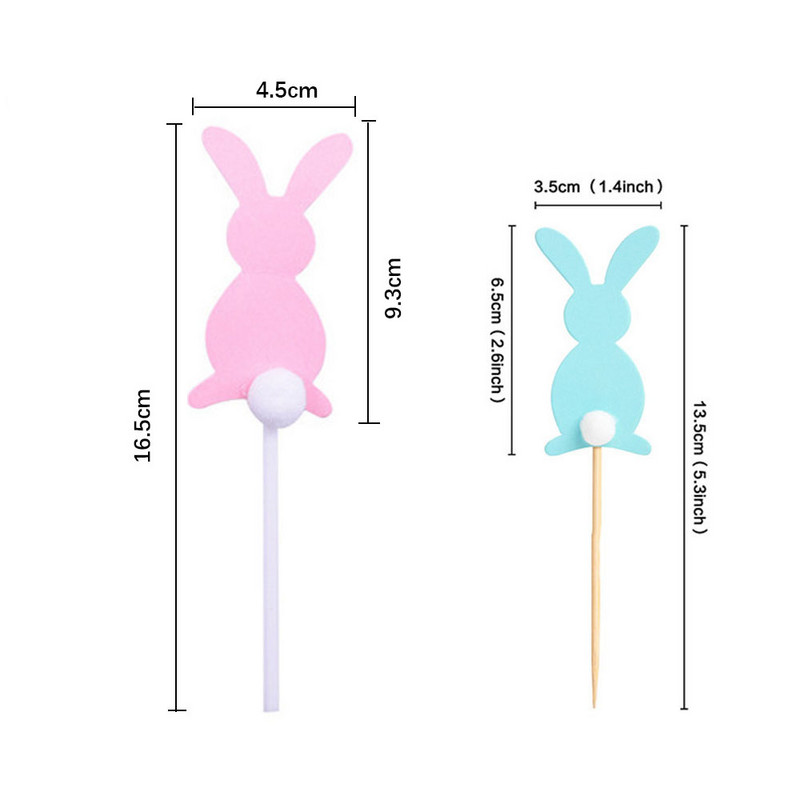 5db Nyuszi torta kártyadísz húsvéti torta teteje Cupcake kreatív kártya húsvéti parti dekorációs kellékek születésnapi buli