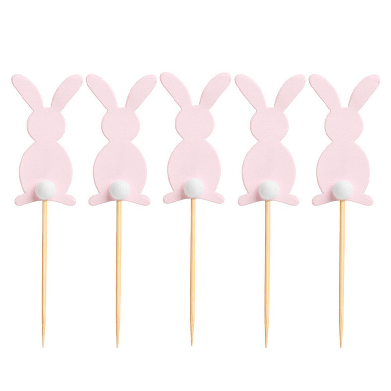 5db Nyuszi torta kártyadísz húsvéti torta teteje Cupcake kreatív kártya húsvéti parti dekorációs kellékek születésnapi buli
