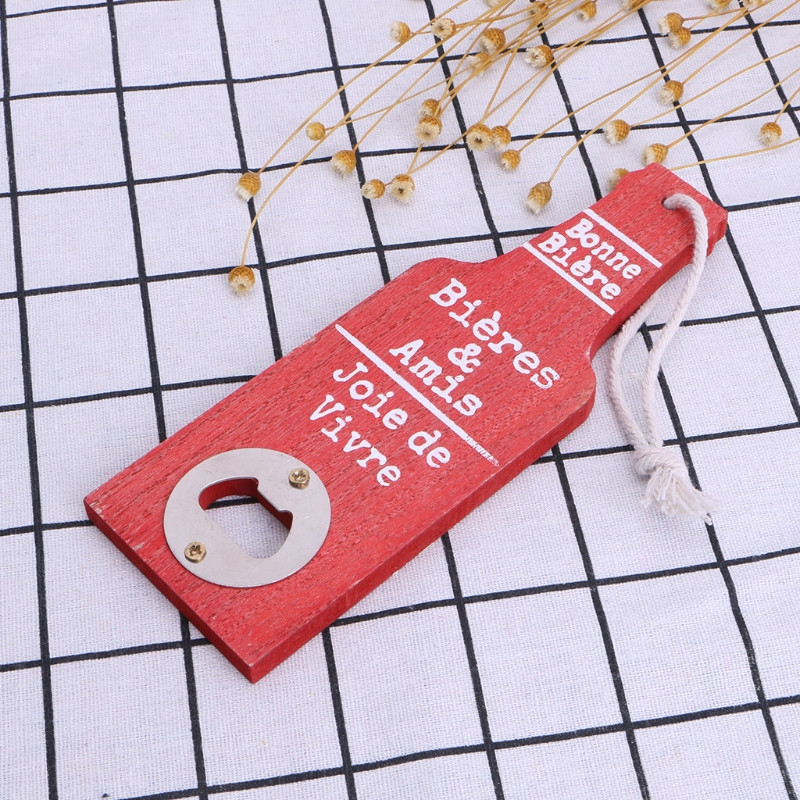 F63A Διακοσμητικό ανοιχτήρι για μπουκάλια μπύρας Πλακέτα επιτοίχια ξύλινη επιγραφή Διακόσμηση μπαρ σπιτιού