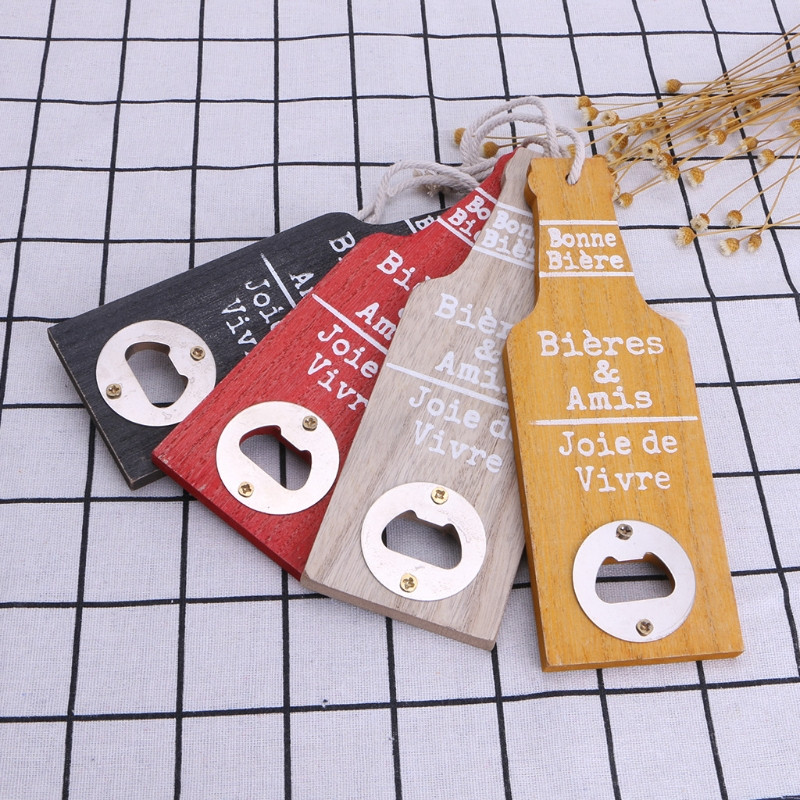 F63A Διακοσμητικό ανοιχτήρι για μπουκάλια μπύρας Πλακέτα επιτοίχια ξύλινη επιγραφή Διακόσμηση μπαρ σπιτιού