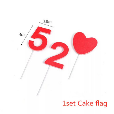 1 set LOVE pentru steagul de tort de Ziua Îndrăgostiților, alegeri pentru decorare acrilice pentru deserturi, Topper acrilic pentru tort pentru articole de petrecere