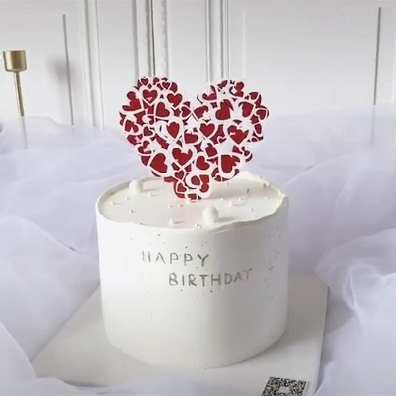 1 set LOVE pentru steagul de tort de Ziua Îndrăgostiților, alegeri pentru decorare acrilice pentru deserturi, Topper acrilic pentru tort pentru articole de petrecere
