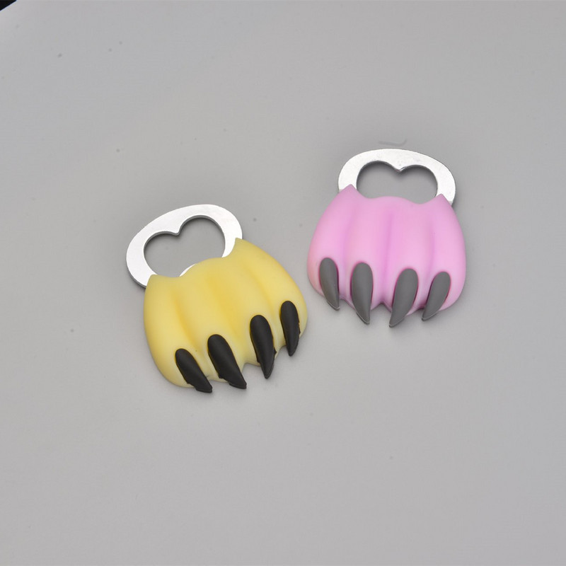 Novi otvarač za boce Fat Cat Claw, magnetski otvarač za pivo sa crtanim životinjama, PVC otvarač za limenke od meke gume, 1 kom.