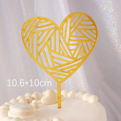 Ins New Love Wedding Cake Topper Sretno Valentinovo 2021 Zlatno Crveno Srce Topper Topper Za Ukrase Torte za godišnjicu vjenčanja