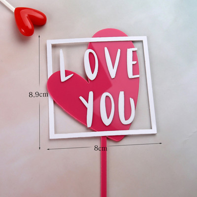 Ins New Love Wedding Cake Topper Sretno Valentinovo 2021 Zlatno Crveno Srce Topper Topper Za Ukrase Torte za godišnjicu vjenčanja