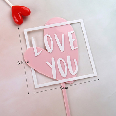 Ins New Love Wedding Cake Topper Sretno Valentinovo 2021 Zlatno Crveno Srce Topper Topper Za Ukrase Torte za godišnjicu vjenčanja