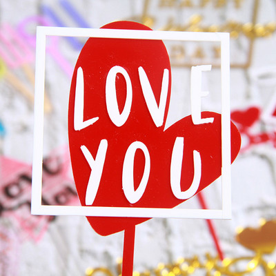 Ins New Love Wedding Cake Topper Sretno Valentinovo 2021 Zlatno Crveno Srce Topper Topper Za Ukrase Torte za godišnjicu vjenčanja