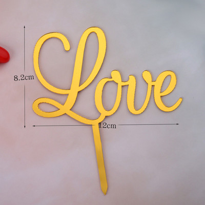 Ins New Love Wedding Cake Topper Sretno Valentinovo 2021 Zlatno Crveno Srce Topper Topper Za Ukrase Torte za godišnjicu vjenčanja