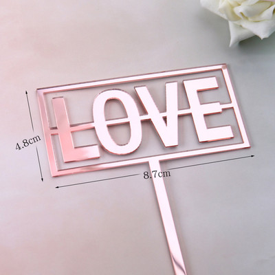 Ins New Love Wedding Cake Topper Sretno Valentinovo 2021 Zlatno Crveno Srce Topper Topper Za Ukrase Torte za godišnjicu vjenčanja