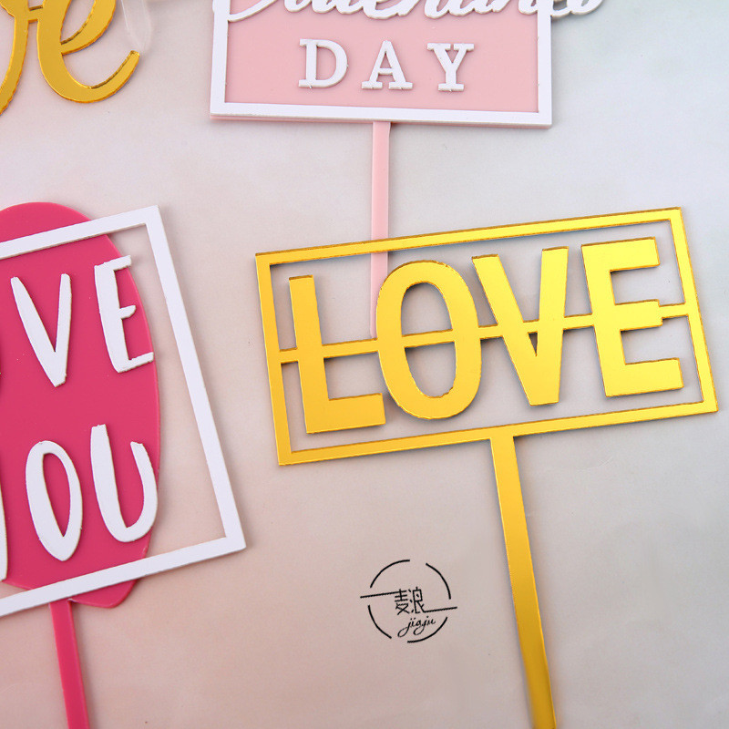 Ins New Love Wedding Cake Topper Sretno Valentinovo 2021 Zlatno Crveno Srce Topper Topper Za Ukrase Torte za godišnjicu vjenčanja