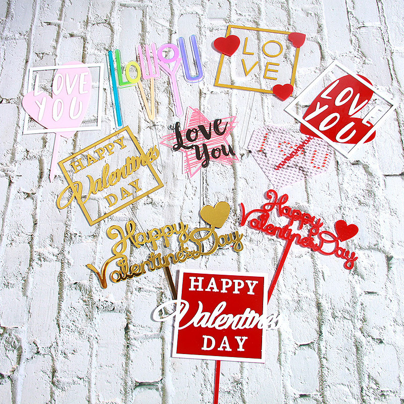 Ins New Love Wedding Cake Topper Sretno Valentinovo 2021 Zlatno Crveno Srce Topper Topper Za Ukrase Torte za godišnjicu vjenčanja