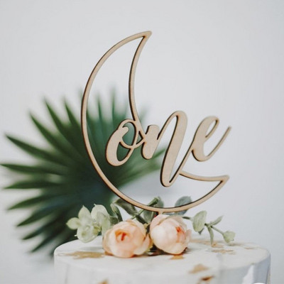 Fa ONE Tortafedő Újszülött Baba Boldog Születésnapot Fiú Lány Baba Tortafeltét Zuhanyzós buli díszek Első házassági évforduló