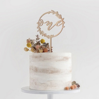 Fa ONE Tortafedő Újszülött Baba Boldog Születésnapot Fiú Lány Baba Tortafeltét Zuhanyzós buli díszek Első házassági évforduló