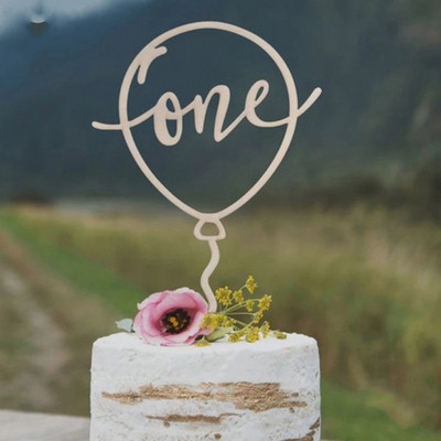 Fa ONE Tortafedő Újszülött Baba Boldog Születésnapot Fiú Lány Baba Tortafeltét Zuhanyzós buli díszek Első házassági évforduló