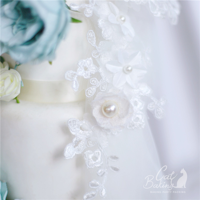 Umjetni cvijet Ruža Hibiskus Vjenčana dekoracija Božur Prekrivač torte za mladenku Potrepštine za rođendansku zabavu Pečenje Slatki dar