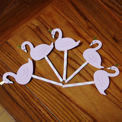 Elegantna torta s bijelim labudom i flamingom Umetnuta kartica Ukras za tortu Potrepštine za godišnjicu vjenčanja Sretan rođendan djevojko