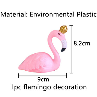 Amawill Pink Flamingo Happy Birthday Cake Topper Paabulinnu sulgedest Tordi kaunistused Baby Shower Pulmapeo kaunistamiseks