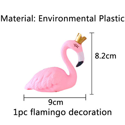 Amawill Pink Flamingo Happy Birthday Cake Topper Paabulinnu sulgedest Tordi kaunistused Baby Shower Pulmapeo kaunistamiseks