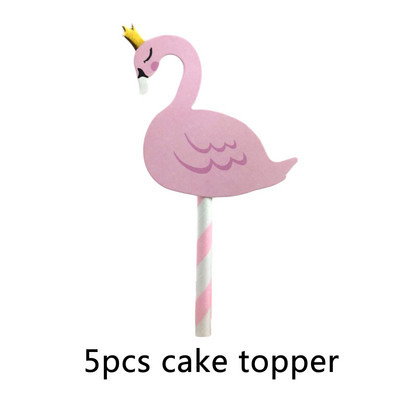 Amawill Pink Flamingo Happy Birthday Cake Topper Paabulinnu sulgedest Tordi kaunistused Baby Shower Pulmapeo kaunistamiseks