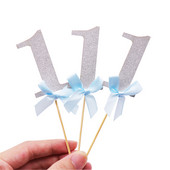 10 kom/lot Kartica za umetanje vrha za tortu Baby Shower vrh za torte 1 godina Dječji rođendanski kolačići za umetanje kartice Ukrasni dodaci