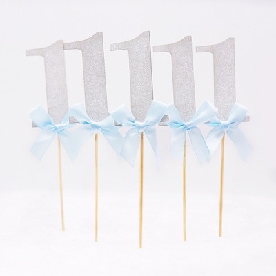 10 kom/lot Kartica za umetanje vrha za tortu Baby Shower vrh za torte 1 godina Dječji rođendanski kolačići za umetanje kartice Ukrasni dodaci