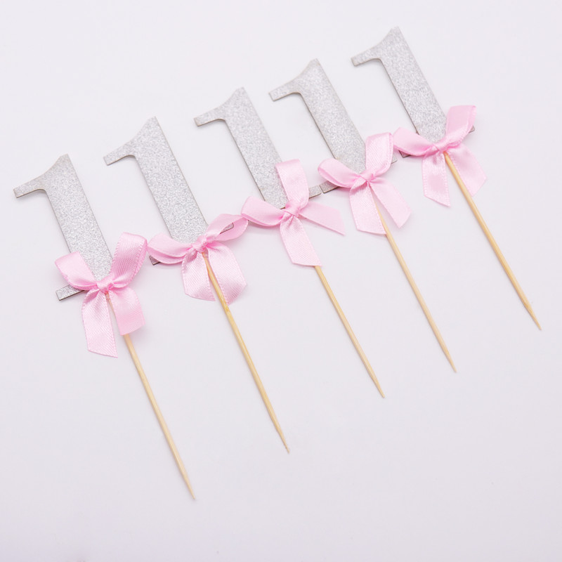 10 kom/lot Kartica za umetanje vrha za tortu Baby Shower vrh za torte 1 godina Dječji rođendanski kolačići za umetanje kartice Ukrasni dodaci