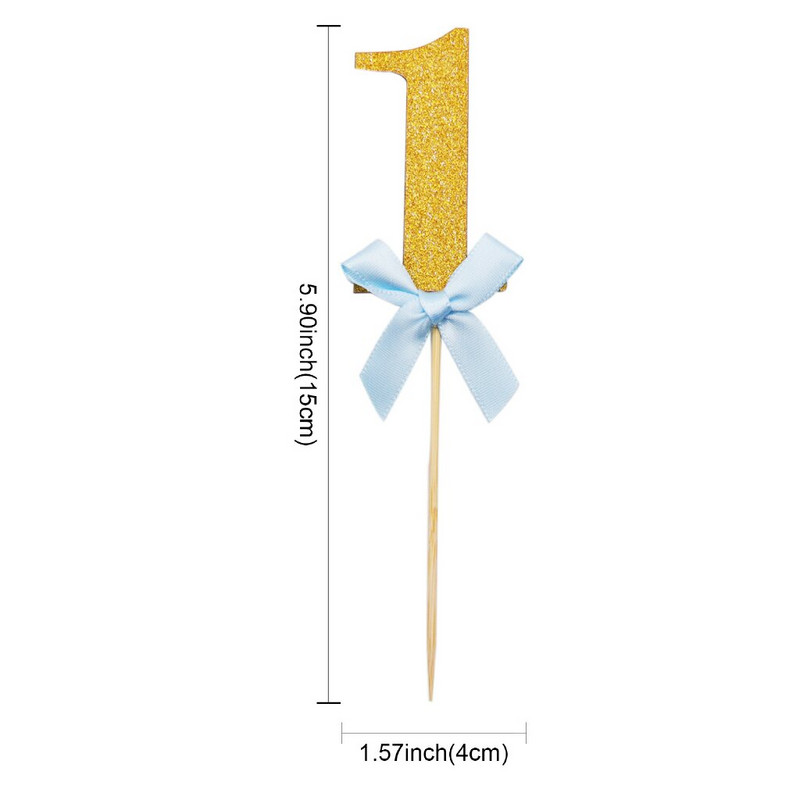 10 kom/lot Kartica za umetanje vrha za tortu Baby Shower vrh za torte 1 godina Dječji rođendanski kolačići za umetanje kartice Ukrasni dodaci