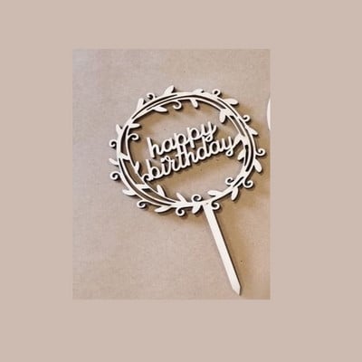 INS Drevené ozdoby na tortu všetko najlepšie k narodeninám Kreatívne sviečky na narodeninovú tortu na muffiny pre bábätká narodeninovú párty dekorácia torty Detská sprcha