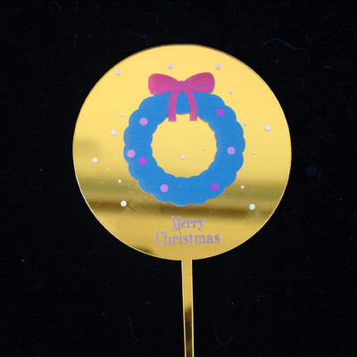 2 komada Sretan Božić Akrilni vrh za kolače Zlatno srebrni jelenji losovi rogovi Akrilni vrh za kolače za božićnu zabavu Ukrasi za torte 2019.