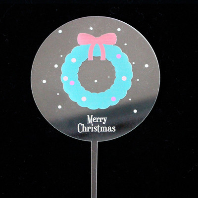 2 komada Sretan Božić Akrilni vrh za kolače Zlatno srebrni jelenji losovi rogovi Akrilni vrh za kolače za božićnu zabavu Ukrasi za torte 2019.