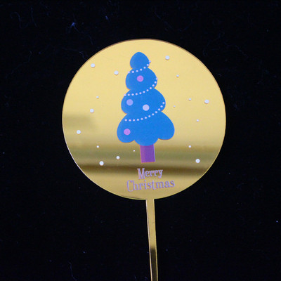 2 komada Sretan Božić Akrilni vrh za kolače Zlatno srebrni jelenji losovi rogovi Akrilni vrh za kolače za božićnu zabavu Ukrasi za torte 2019.