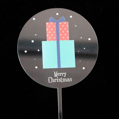 2 komada Sretan Božić Akrilni vrh za kolače Zlatno srebrni jelenji losovi rogovi Akrilni vrh za kolače za božićnu zabavu Ukrasi za torte 2019.