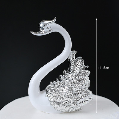 Arany Ezüst Flamingó Születésnapi Torta Fedő Pávatoll Esküvői Party Desszert Zászlók Korona évfordulós Cupcake Díszítés