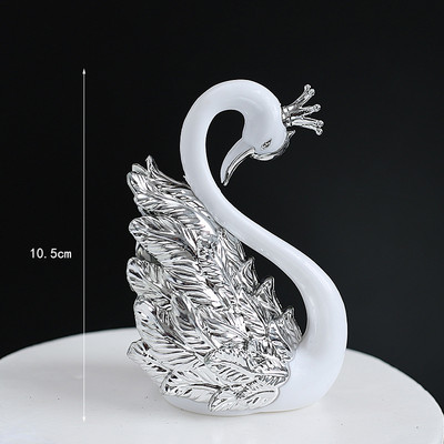 Arany Ezüst Flamingó Születésnapi Torta Fedő Pávatoll Esküvői Party Desszert Zászlók Korona évfordulós Cupcake Díszítés