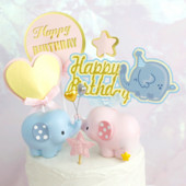 Prekrivači za kolače u obliku slona Dekoracije za tuširanje djeteta To je dječak Djevojčice Prekrivač za kolače Rođendanska zabava Deserti Prerušiti se Pečenje