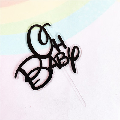 INS najnoviji akrilni Oh Baby nadjev za tortu za zaljubljene Vjenčanja Zaručene godišnjice Rođendanska zabava Dekoracija torte Baby Shower