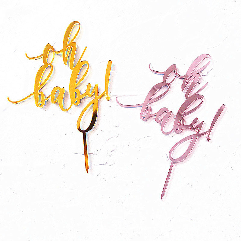 INS najnoviji akrilni Oh Baby nadjev za tortu za zaljubljene Vjenčanja Zaručene godišnjice Rođendanska zabava Dekoracija torte Baby Shower