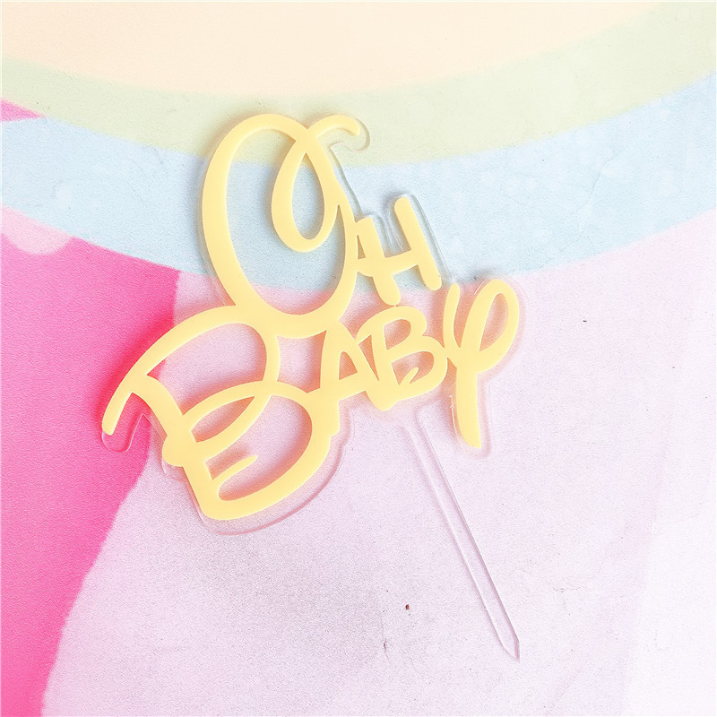 INS najnoviji akrilni Oh Baby nadjev za tortu za zaljubljene Vjenčanja Zaručene godišnjice Rođendanska zabava Dekoracija torte Baby Shower
