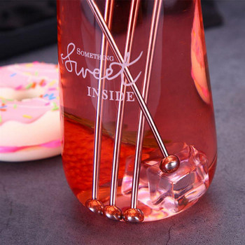 4 бр. 20 см неръждаема стомана Творчески сладък декор на поничка Смесване на коктейлни бъркалки Пръчици за сватбено парти Бар Swizzle