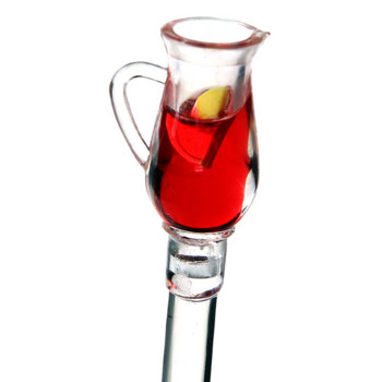 10 τμχ επαναχρησιμοποιούμενα μπαστούνια κοκτέιλ πλαστικά στρογγυλά Wine Glass Bar tool Puddler Muddler Stirring Mixing sticks for Bar Party Cafe Drink