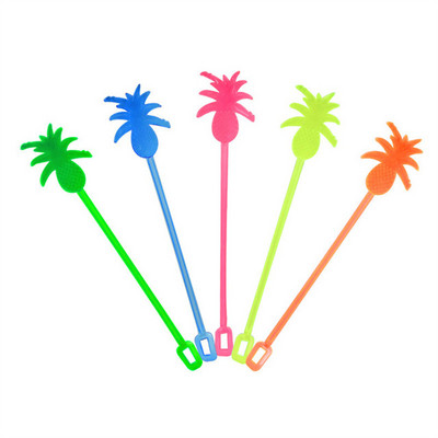 50db Flamingo Pineapple Star Drink Bor dekorációs koktél Forgatórudak Italkeverő Hawaii Beach Party dekorációs bár kellékekhez