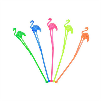 50db Flamingo Pineapple Star Drink Bor dekorációs koktél Forgatórudak Italkeverő Hawaii Beach Party dekorációs bár kellékekhez